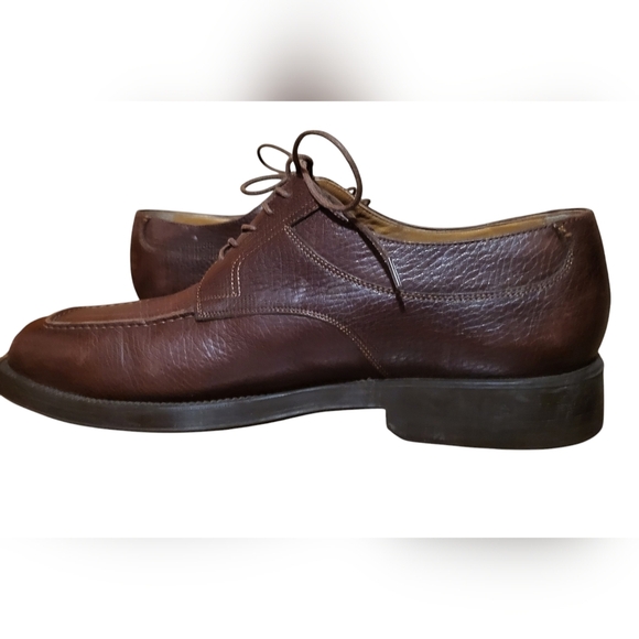 Santoni Brown Leather Oxford Shoe Men's Size 8.5 Made In Italy - Picture 3 of 15